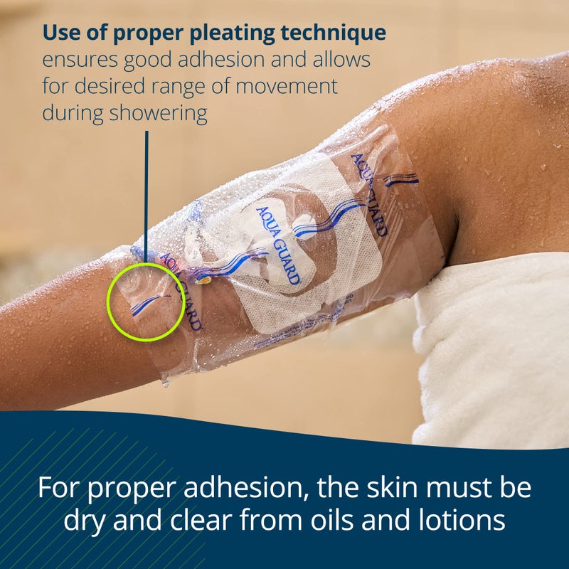 TIDI 50015-PKG AquaGuard Sheet â€“ 9â€ x 9â€ â€“ (Area of Coverage: 7â€ x 7.5â€) â€“ Shower Protection Sheet â€“ Self-Adhesive Moisture Barrier â€“ Wound Cover for Showering â€“ 7 Sheets â€“ Home Medical Supplies - Image 3